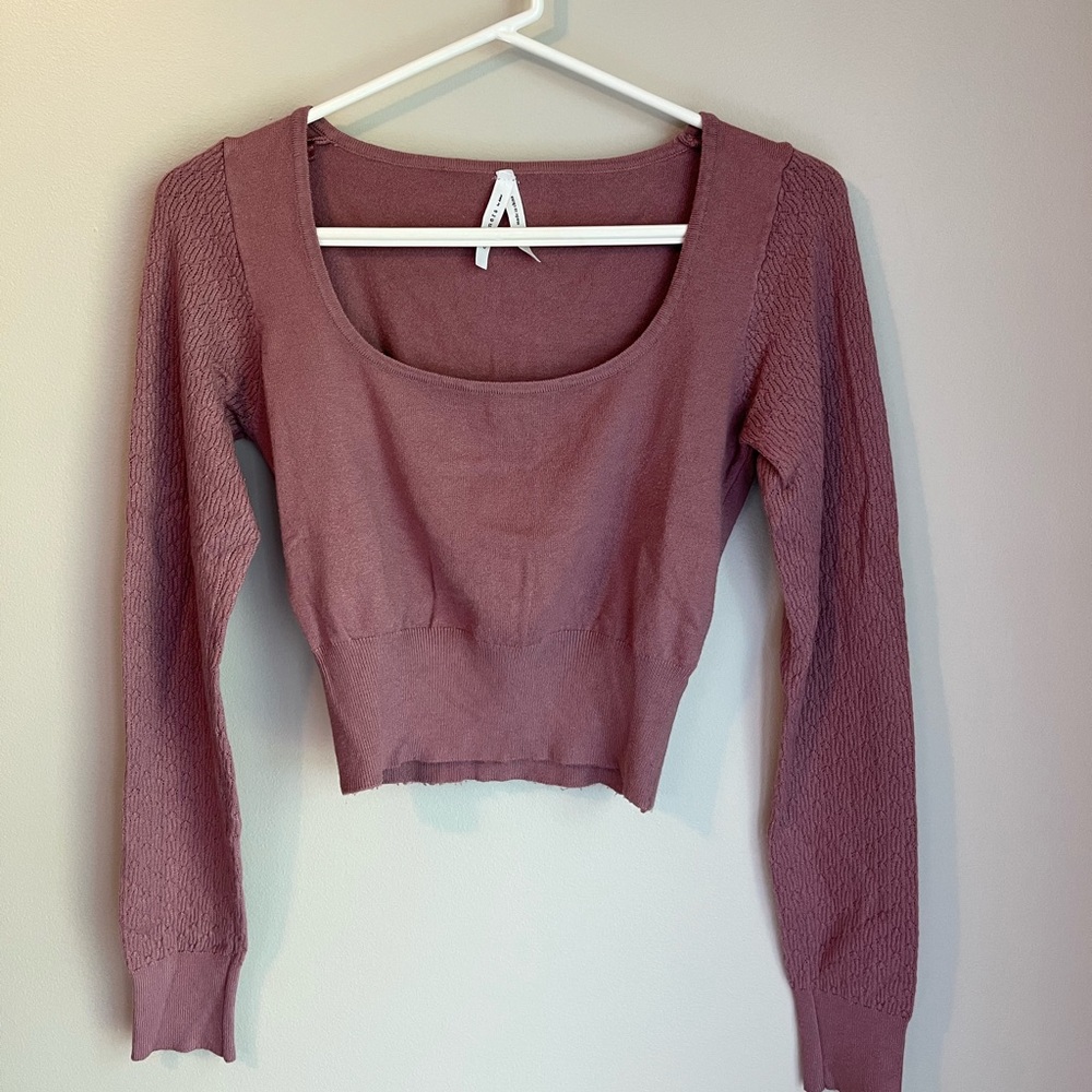 Dry Goods Scoop Neck Cropped Sweater